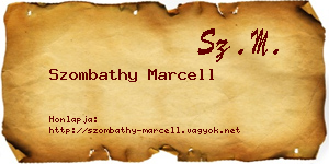 Szombathy Marcell névjegykártya